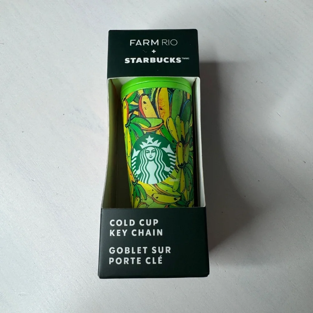 NWT Starbucks x FARM‎ RIO Cold Cup Keychain. Limited edition collaboration